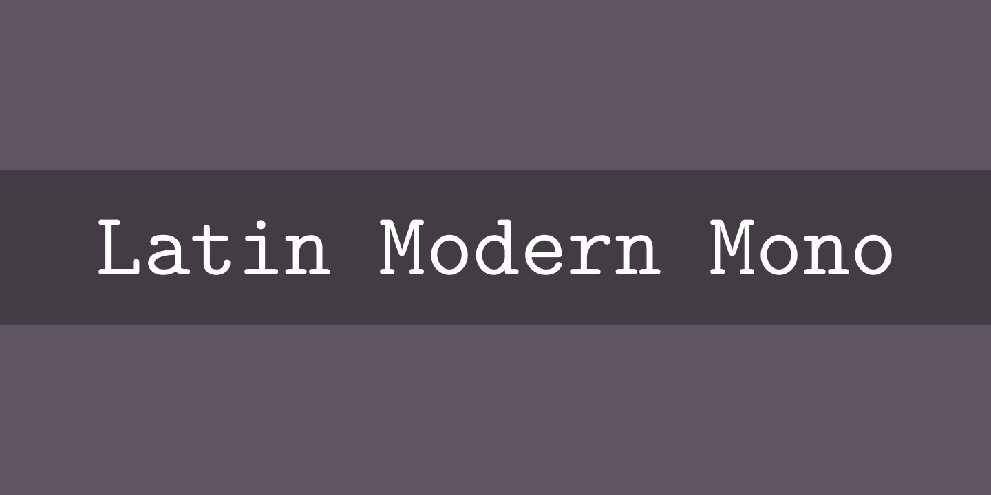Police Latin Modern Mono